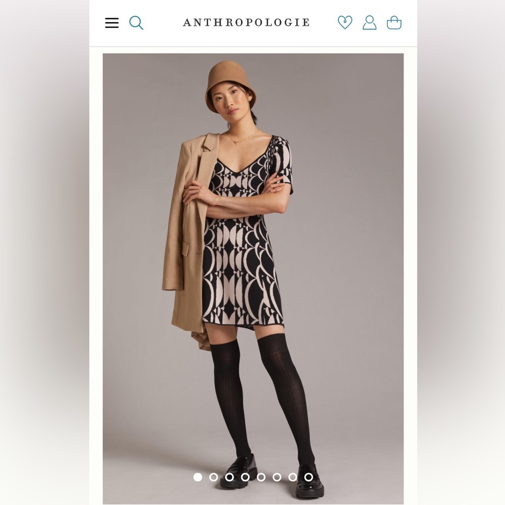 Anthropologie Jacquard mini dress. Never worn. NWOT. Retail‎ 148